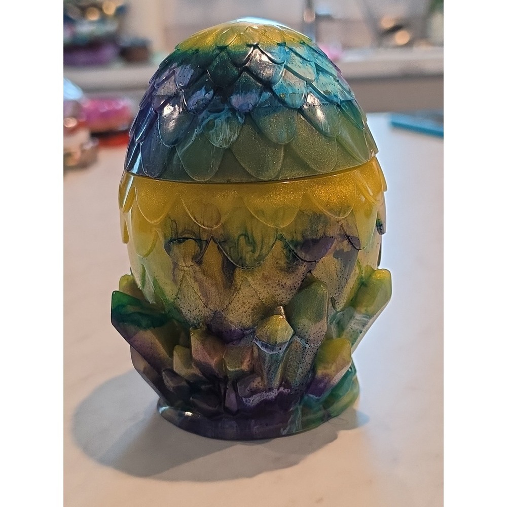 Resin Dragon Egg Jar 6 Inches High. Decoration Gift